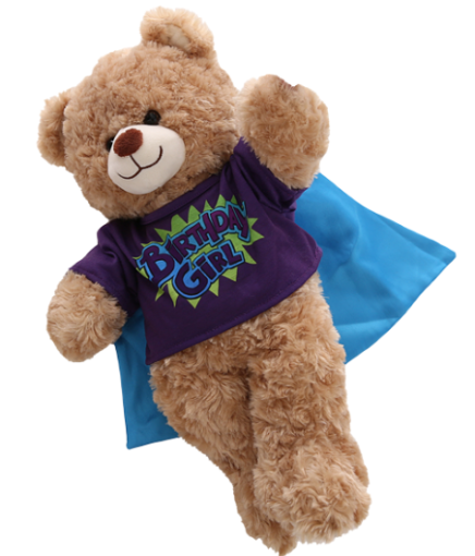 Birthday Hero Girl T-Shirt with Cape