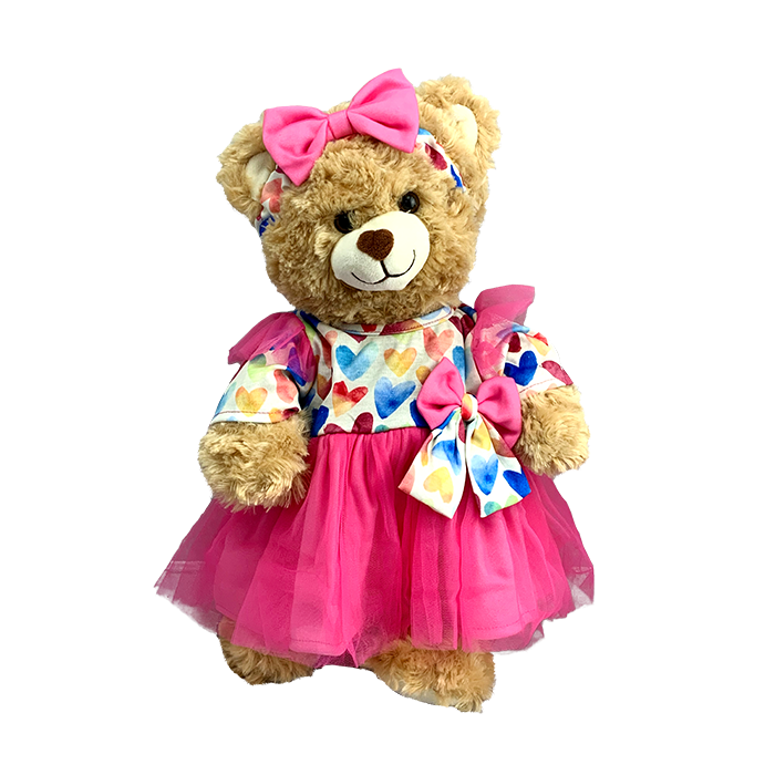 Pink Heart Dress with Headband